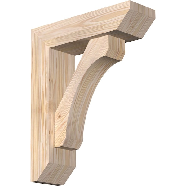 Ekena Millwork Legacy Slat Smooth Bracket w/ Offset Brace, Douglas Fir, 5 1/2"W x 18"D x 22"H BKT0604X18X22LEC06SDF - main